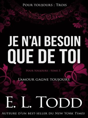 cover image of Je n'ai besoin que de toi